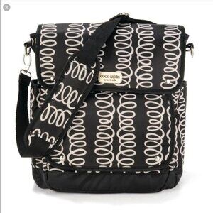 Timi & Leslie Mackenzie Black & White Abstract 2-In-1 Diaper Bag W/ Accessories